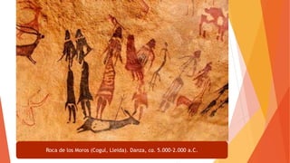 Roca de los Moros (Cogul, Lleida). Danza, ca. 5.000-2.000 a.C.
 