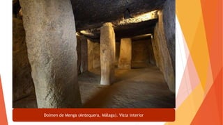Dolmen de Menga (Antequera, Málaga). Vista interior
 