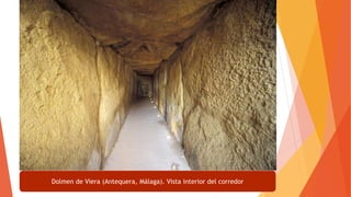 Dolmen de Viera (Antequera, Málaga). Vista interior del corredor
 
