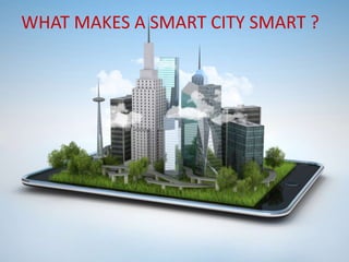 WHAT MAKES A SMART CITY SMART ?