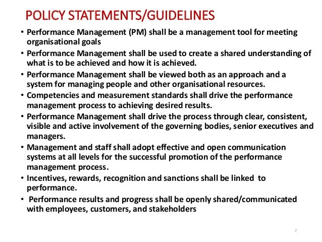 Public Service Reform A Case Exle Of Performance Management Syste Performance Management Policy And Procedures Template