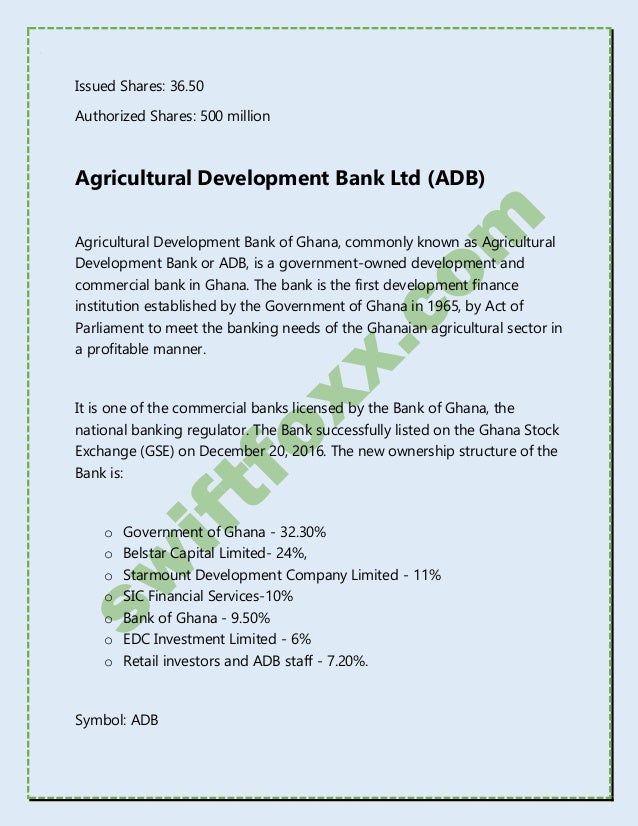 Ghana Stock Exchange Listed Companies 2017