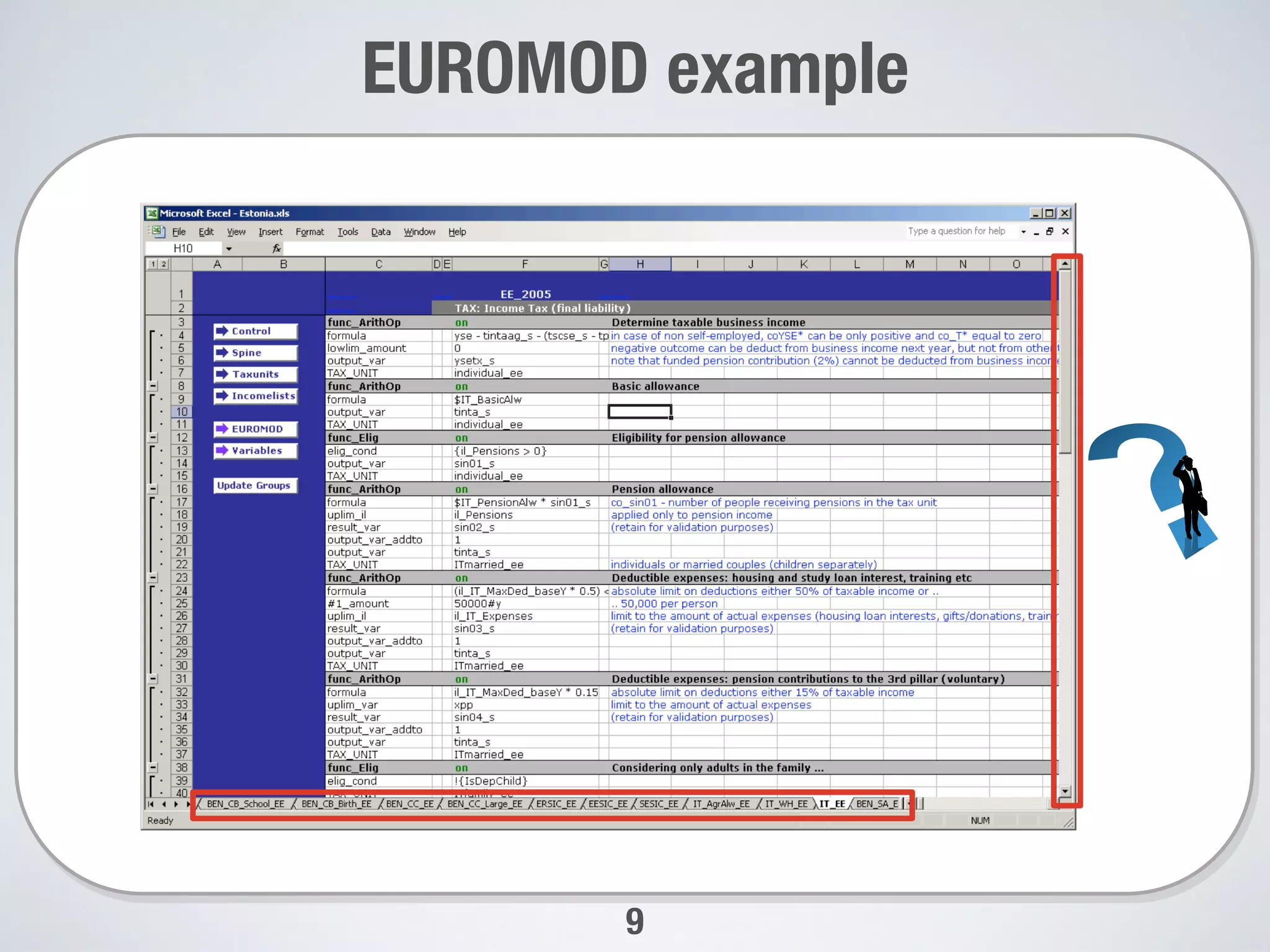 EUROMOD example
9
 