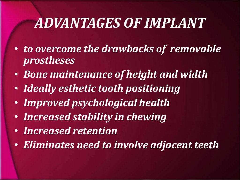 types and classification of dental implants