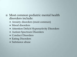 Psychological Disorders In Children