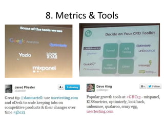 8. Metrics & Tools

 