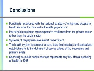 8% THE is dedicated to public health services