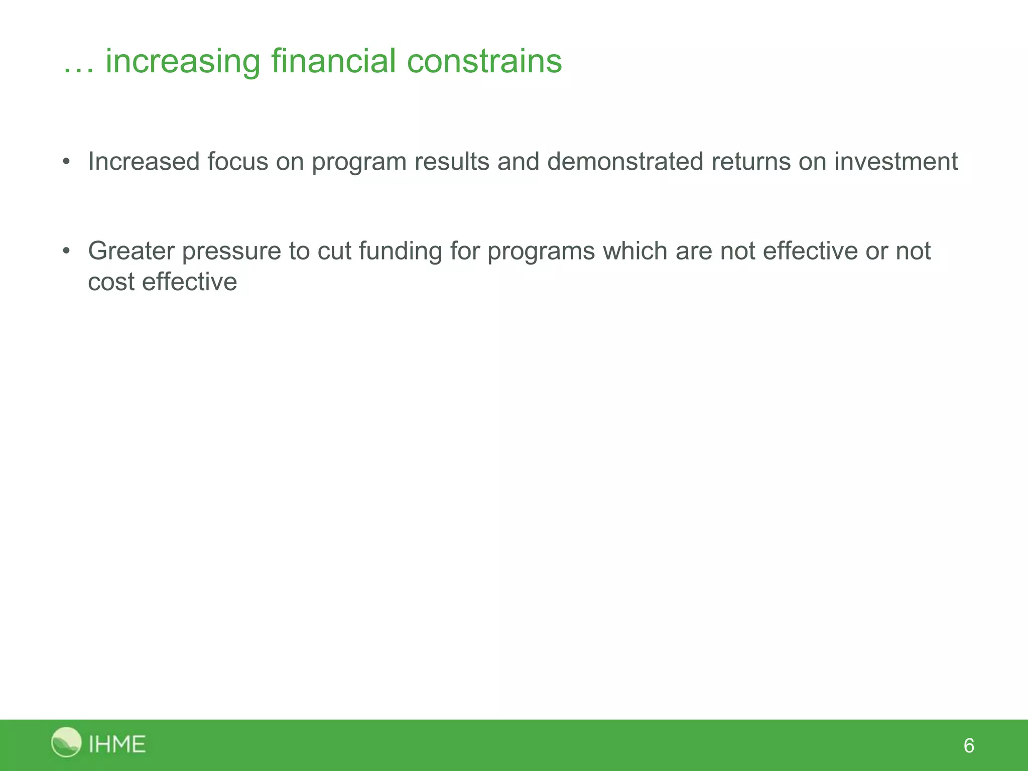 Innovations in Health Service Evaluation Techniques: Intro