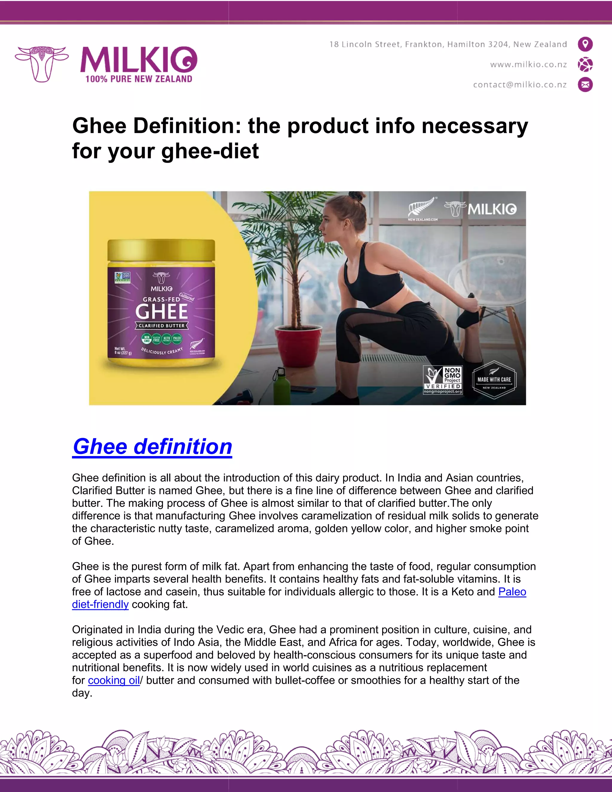 Ghee definition PDF