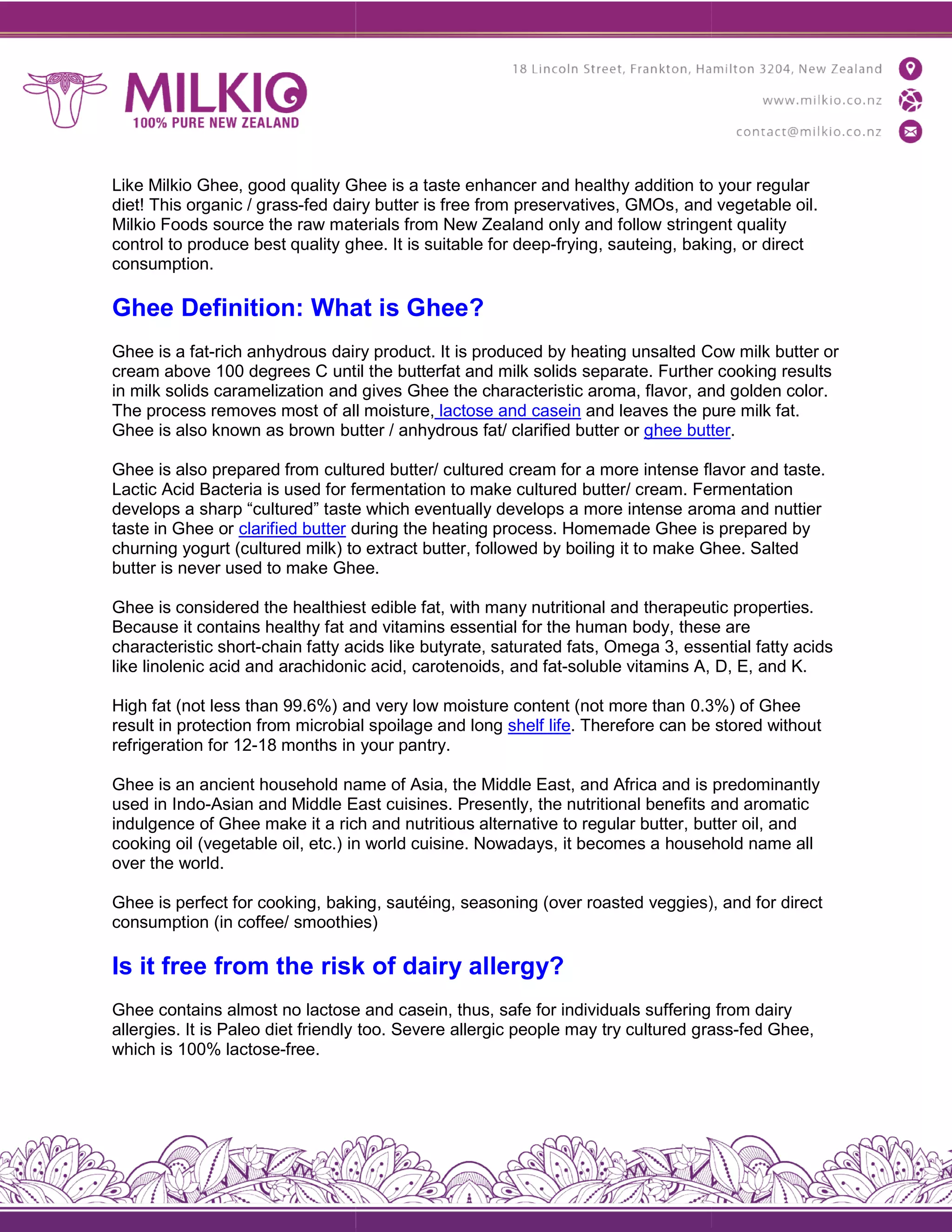 Ghee definition PDF