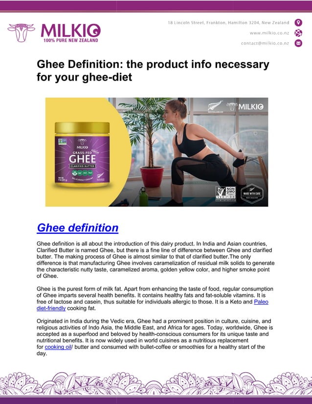 Ghee definition PDF