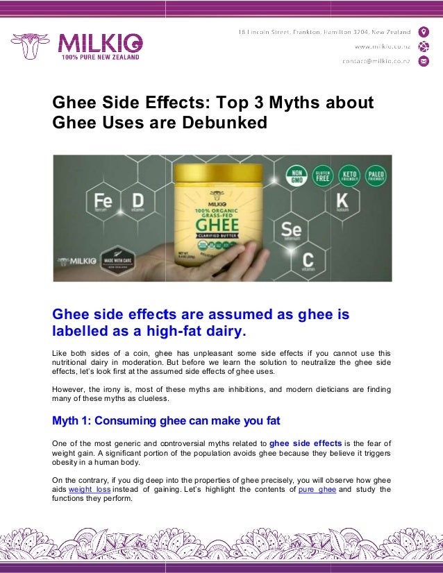 Ghee Side Effects Top 3 Myths about Ghee Uses are Debunked