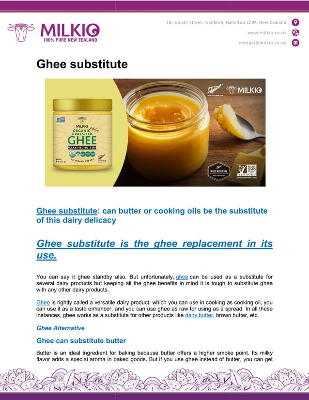 Ghee substitute PDF