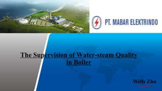 The Supervision of Water-steam Quality
in Boiler
Wells Zhu
 