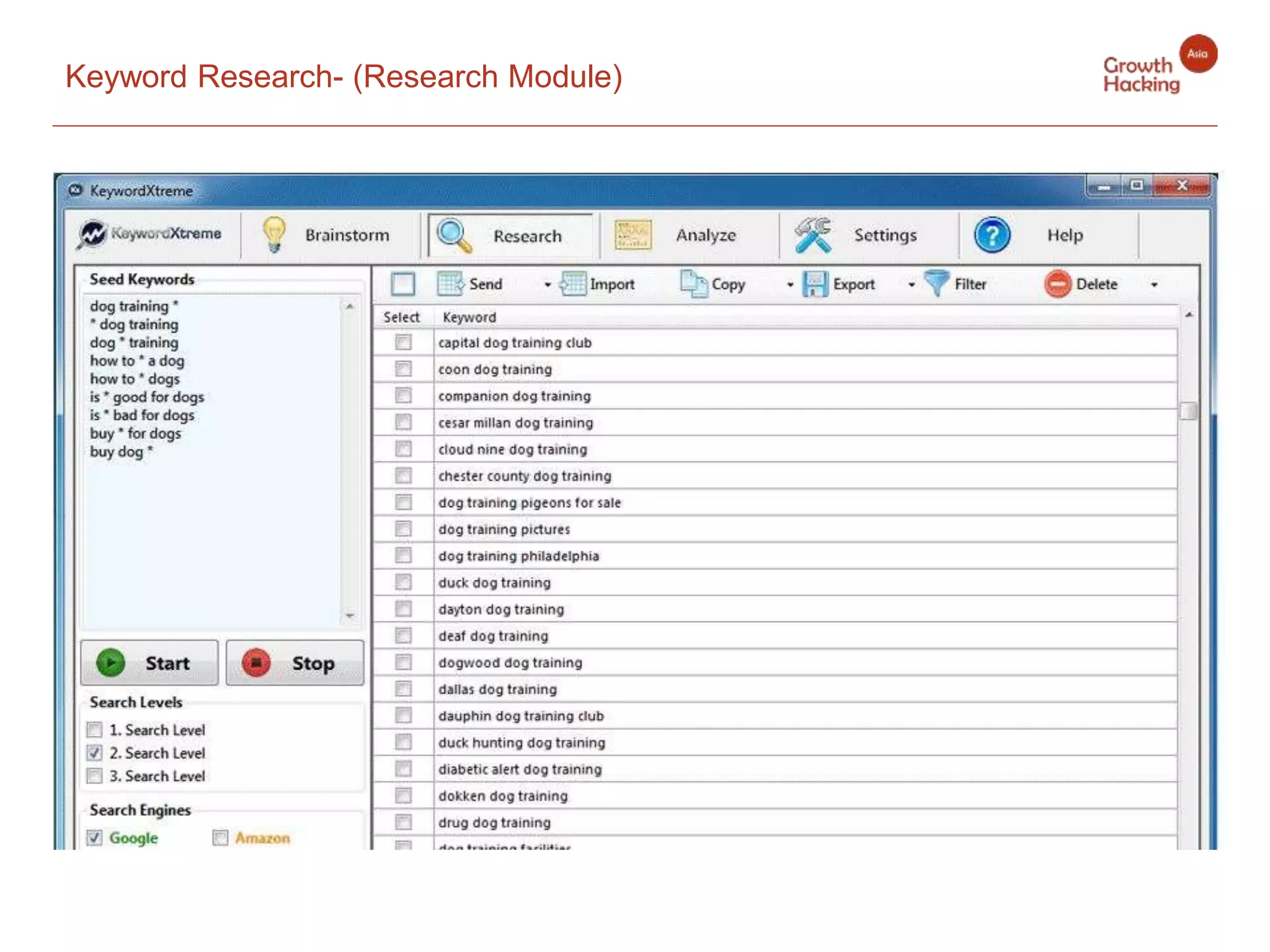 Keyword Research- (Research Module)
 