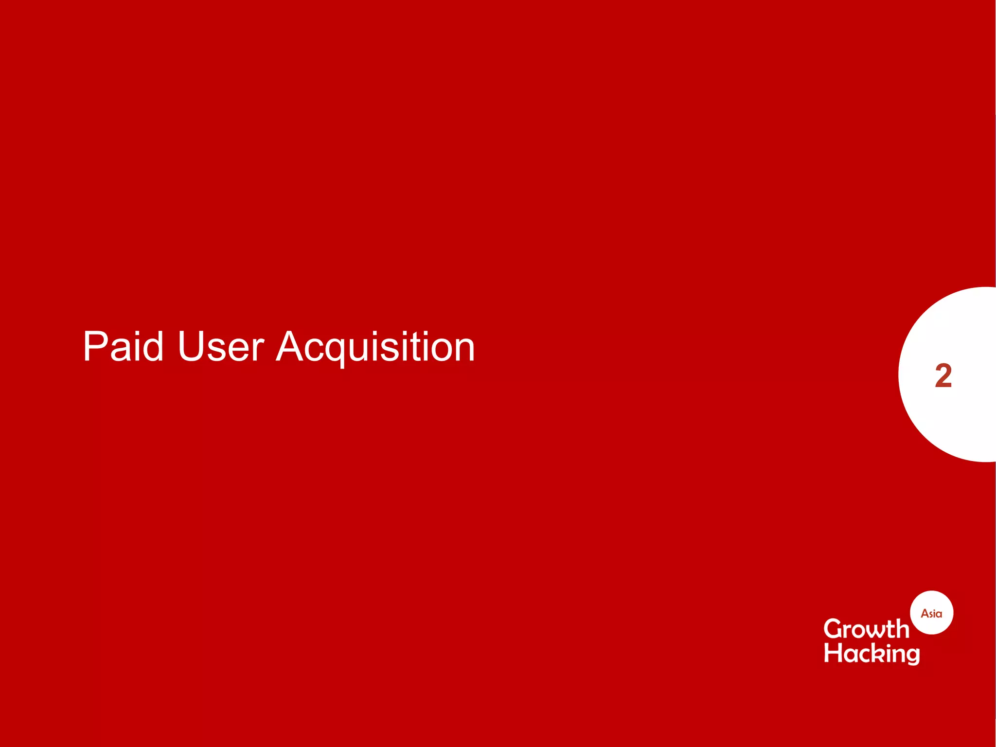 Paid User Acquisition
2
 