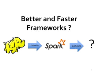 Better and Faster 
Frameworks ? 
Evolved To Evolves To ? 
4 
 