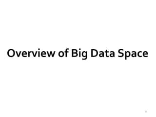 Overview of Big Data Space 
8 
 