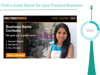 Find a Great Name for your Product/Business
 