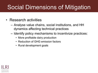 The social dimensions of mitigation