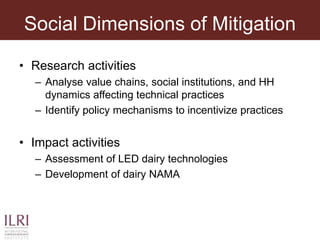 The social dimensions of mitigation
