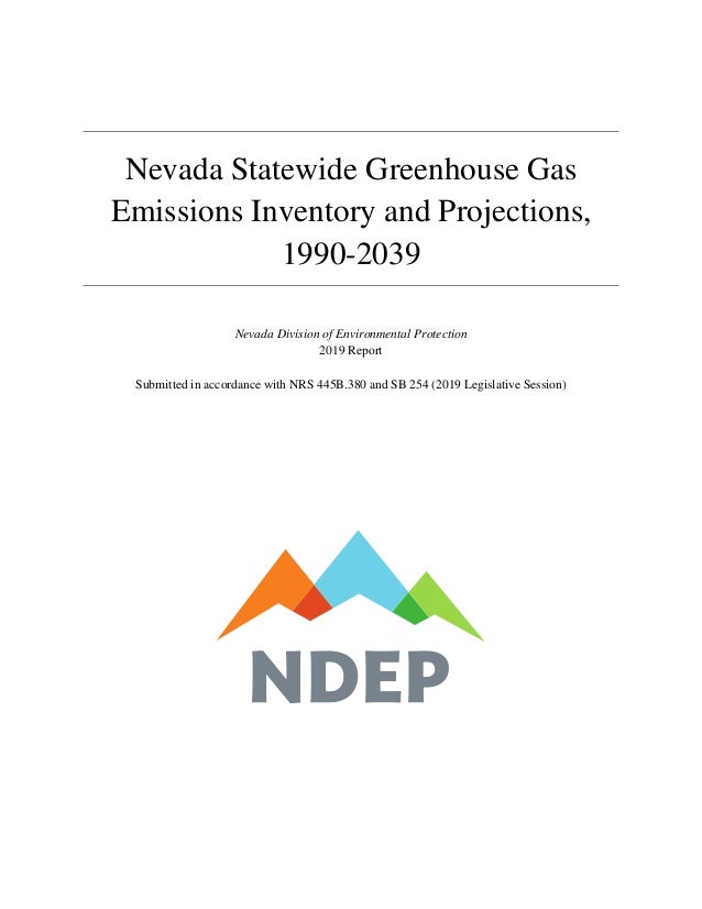 Nevada 2019 Greenhouse Gas Emissions Report