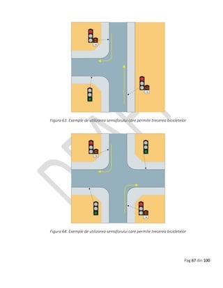 Pag 67 din 100
Figura 63. Exemple de utilizarea semaforului care permite trecerea bicicletelor
Figura 64. Exemple de utilizarea semaforului care permite trecerea bicicletelor
 