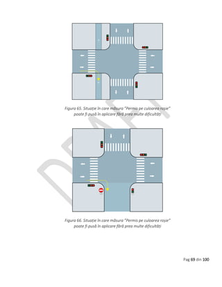 Pag 69 din 100
Figura 65. Situație în care măsura ”Permis pe culoarea roșie”
poate fi pusă în aplicare fără prea multe dificultăți
Figura 66. Situație în care măsura ”Permis pe culoarea roșie”
poate fi pusă în aplicare fără prea multe dificultăți
 