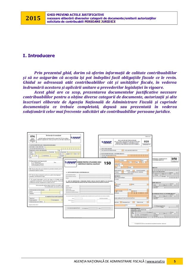 Ghid Acte Justificative 2015