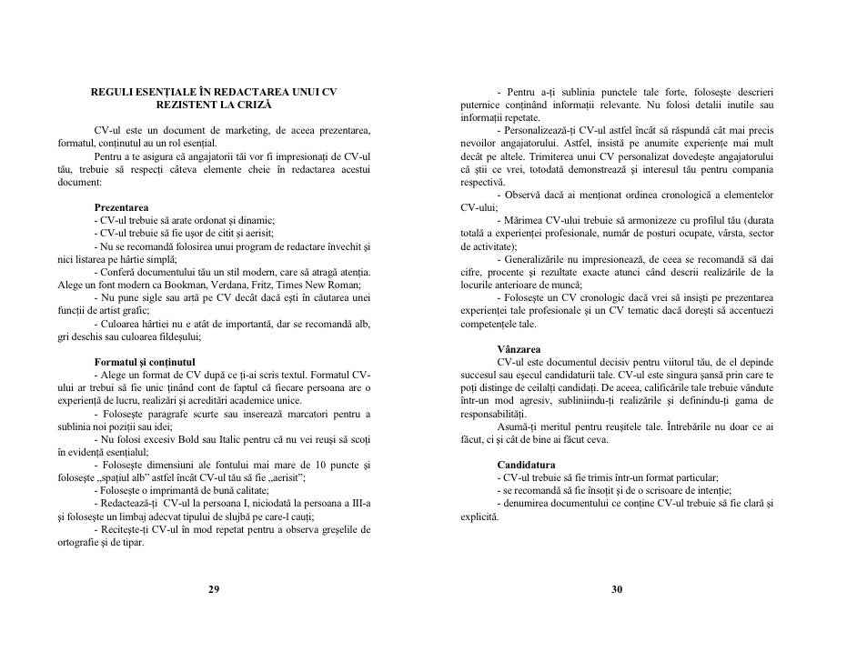 Exemple De Obiective Profesionale — CVul care capteaza atentia din