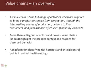 Animal disease control and value chain practices: Incorporating economics and systems thinking approaches  
