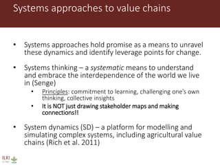 Animal disease control and value chain practices: Incorporating economics and systems thinking approaches  