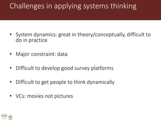 Animal disease control and value chain practices: Incorporating economics and systems thinking approaches  