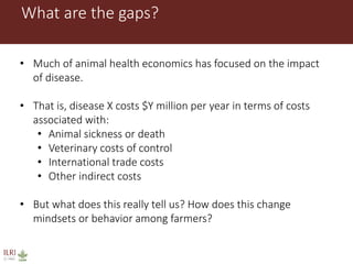 Animal disease control and value chain practices: Incorporating economics and systems thinking approaches  