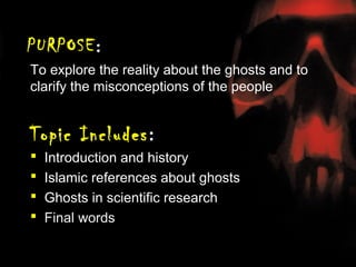 Ghosts in the light of Science | PPT image.