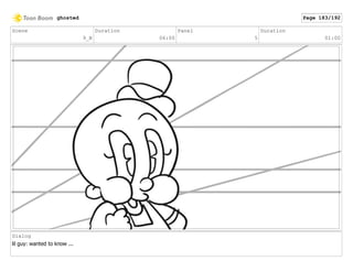 Scene
9_B
Duration
06:00
Panel
5
Duration
01:00
Dialog
lil guy: wanted to know ...
ghosted Page 183/192
 