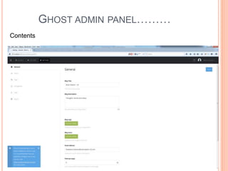 Introduction of Ghost CMSGhost cms | PPSX