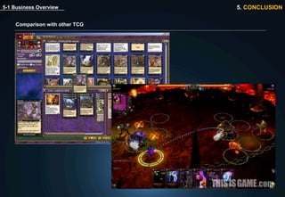 5-1 Business Overview           5. CONCLUSION

    Comparison with other TCG
 