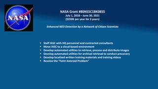 International Asteroid Search Collaboration - Patrick Miller | PDF