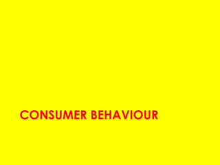 CONSUMER BEHAVIOUR
 