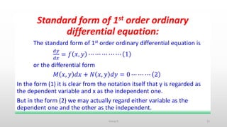 application of first order ordinary Differential equations | PPTX