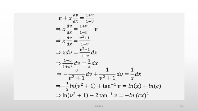 application of first order ordinary Differential equations
