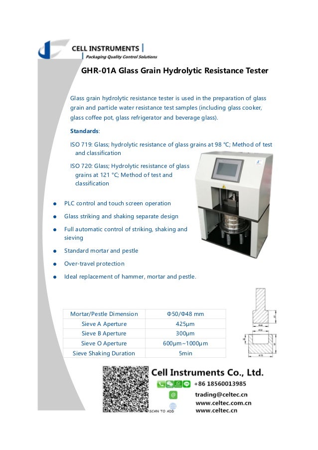 glass grain hydrolytic resistance sampling machine automatic pestle and