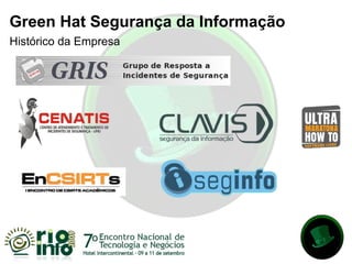 Green Hat Segurança da Informação Histórico da Empresa 