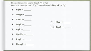GH SOUND phonics English for ESL adult studentspdf | PDF
