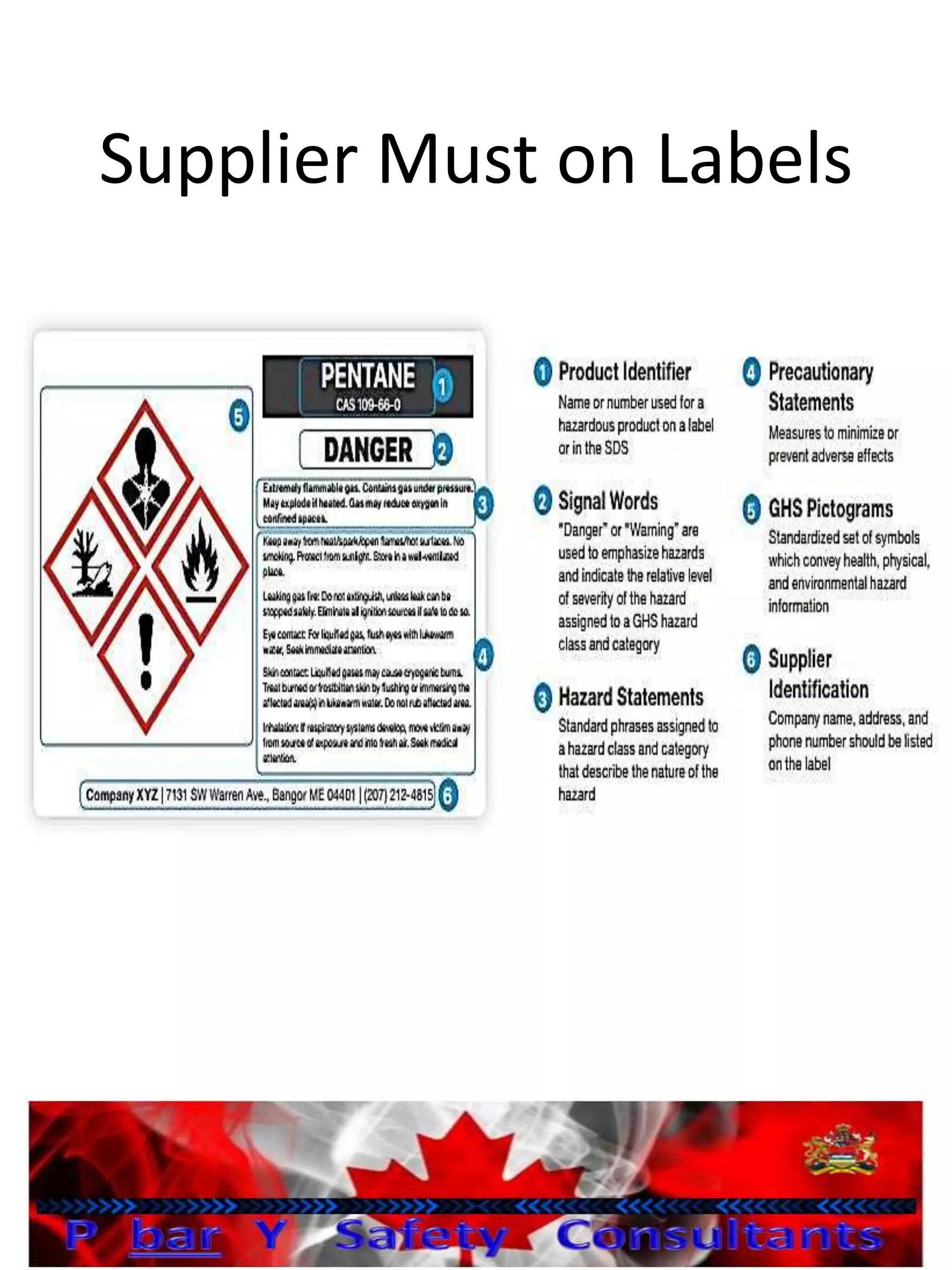Supplier Must on Labels