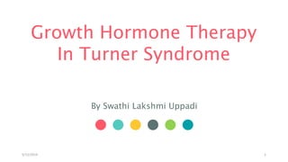 Growth Hormone Therapy
In Turner Syndrome
By Swathi Lakshmi Uppadi
5/11/2019 1
 