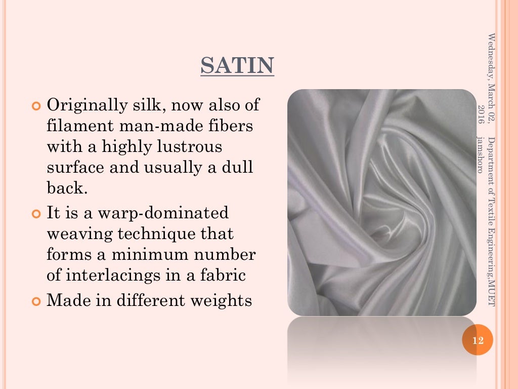 Commercial & Standard Fabrics with properties and uses by Ghulam Mus…