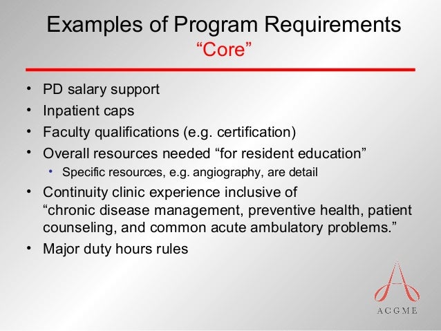 ACGME RRC Update On NAS