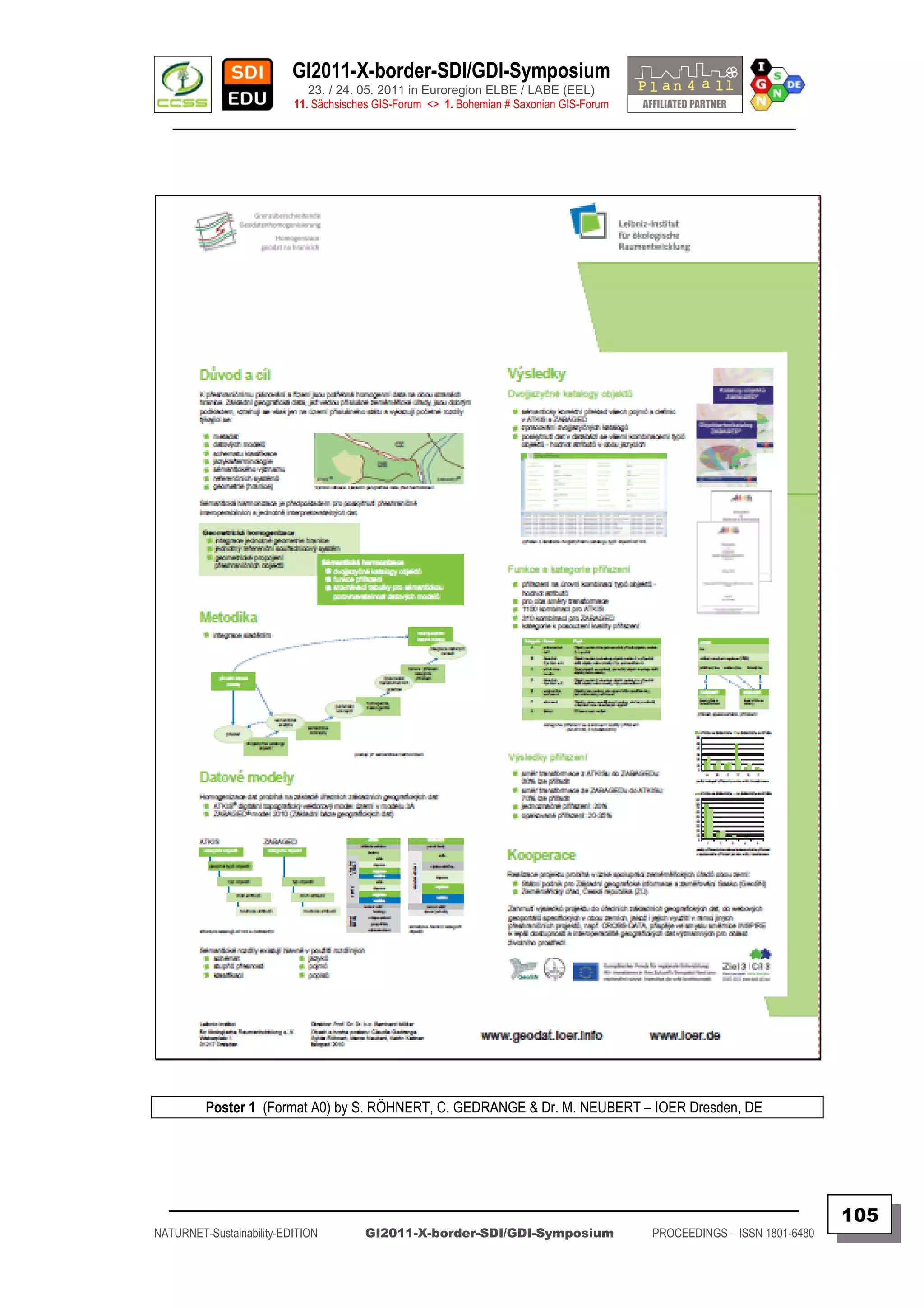GI2011-X-border-SDI/GDI-Symposium
                             23. / 24. 05. 2011 in Euroregion ELBE / LABE (EEL)
                          11. Sächsisches GIS-Forum <> 1. Bohemian # Saxonian GIS-Forum
   ________________________________________________________________________________________




         Poster 1 (Format A0) by S. RÖHNERT, C. GEDRANGE & Dr. M. NEUBERT – IOER Dresden, DE




  _________________________________________________________________________________________
                                                                                                                         105
NATURNET-Sustainability-EDITION        GI2011-X-border-SDI/GDI-Symposium                  PROCEEDINGS – ISSN 1801-6480
 